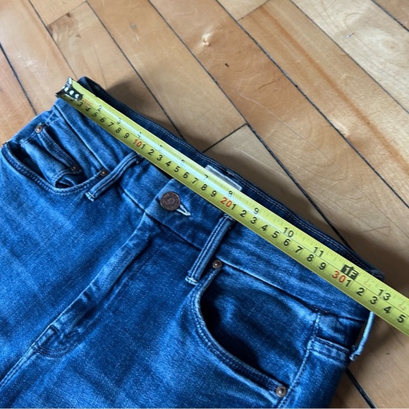 Mother Sz 25 The Looker Ankle Fray Skinny Blue Denim In Groovin Jeans - Picture 10 of 13